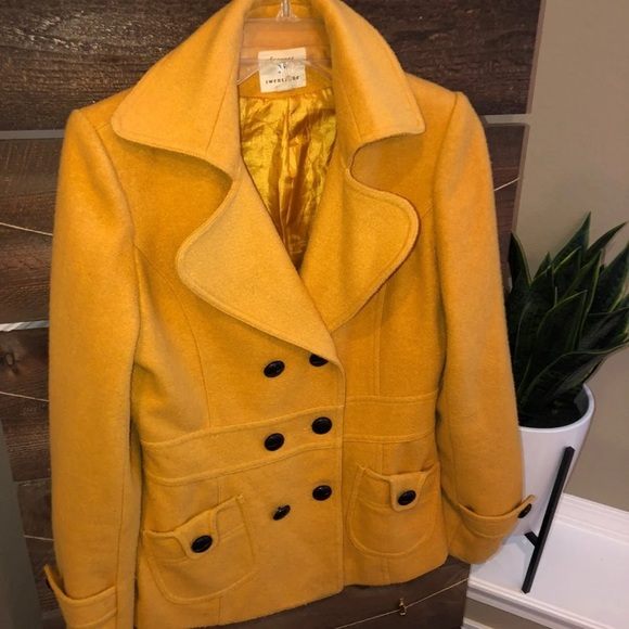 Forever 21 Jackets & Coats Mustard Pea Coat Poshmark